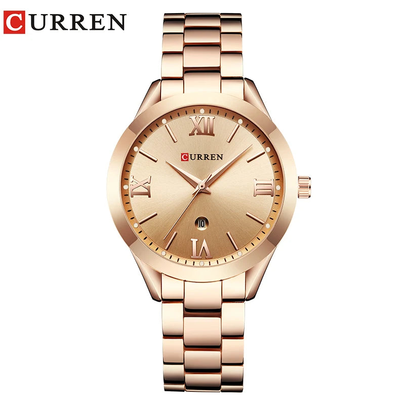 CURREN Women's Gold Bracelet Watch