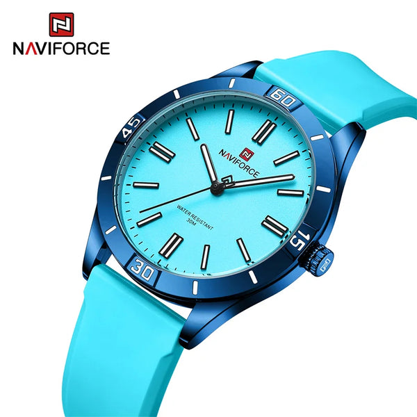 NAVIFORCE Women's Fashion TPU Strap Waterproof Watch