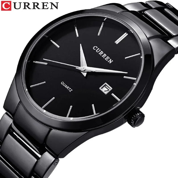 CURREN 8106 Men's Slim Steel Strap Waterproof Watch