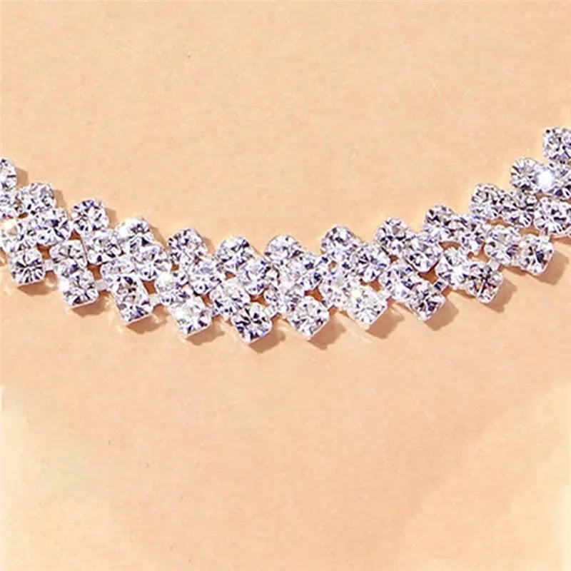 Cubic Zirconia Chain Anklet for Women