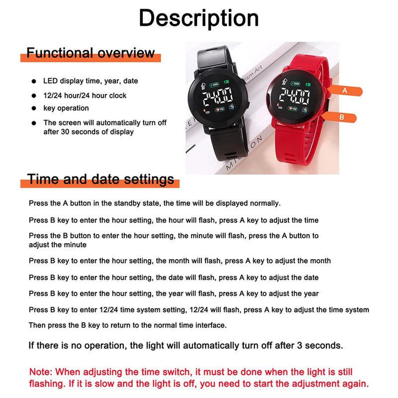 Men's LED Digital Sports Watch