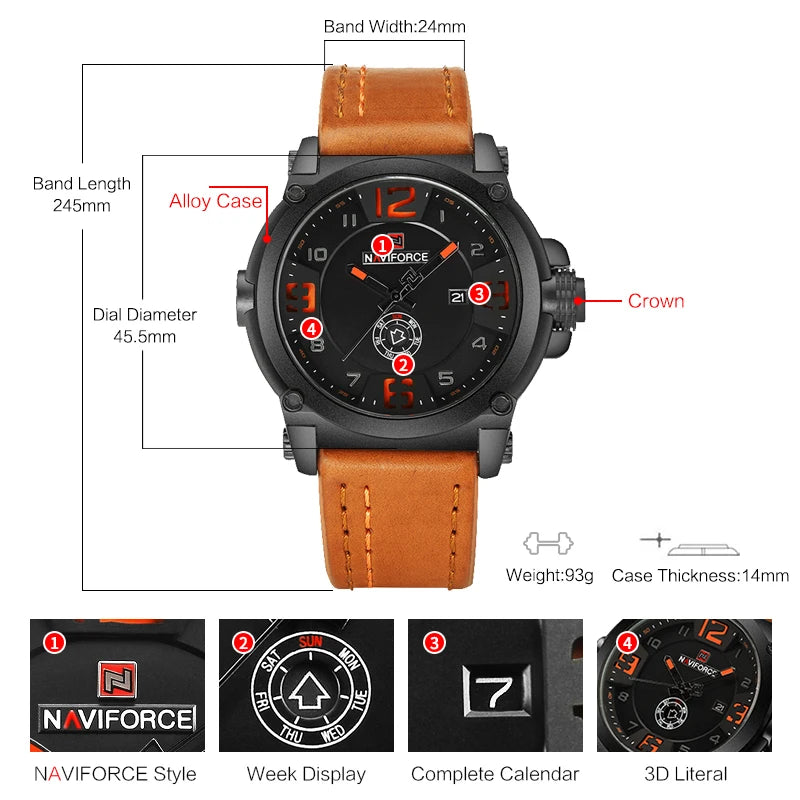 NAVIFORCE Men's Sports Military Quartz Watch