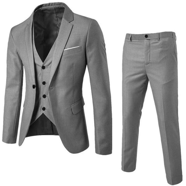 Men's Classic 3-Piece Wedding Suit Set