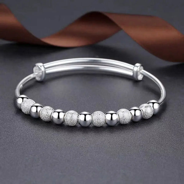 925 Silver-Color Beads Bracelets for Women