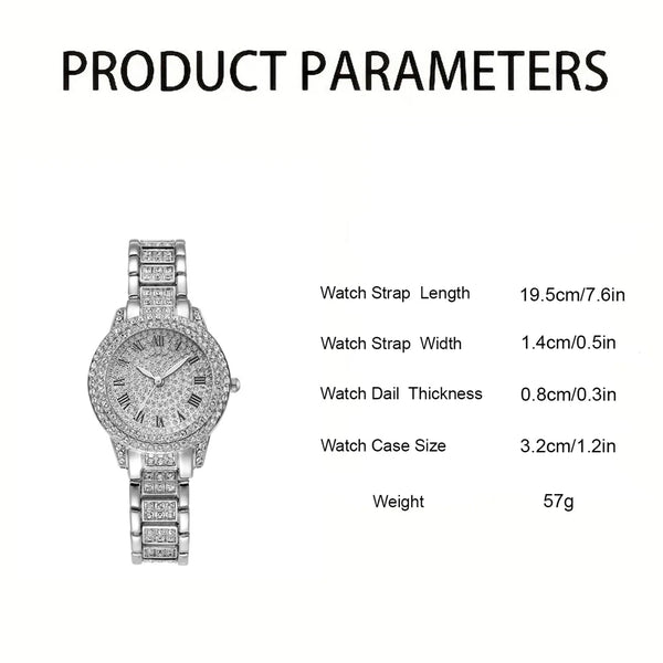 2023 Luxury Diamond Rhinestone Women's Quartz Wristwatch